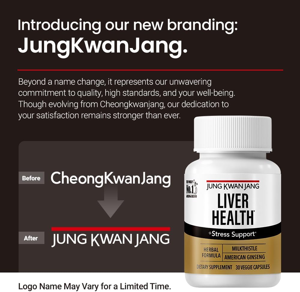 JungKwanJang Suplemento de salud hepática con cardo mariano 260 mg (silimarina) y ginseng americano 1,000 mg – Desintoxicación del hígado graso y