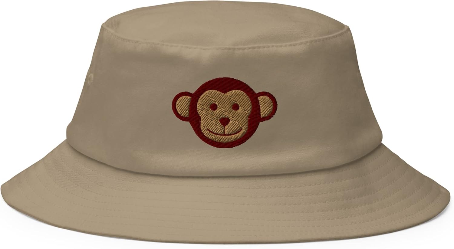 Sombrero de cubo bordado de mono, cara de animal, retro, vintage, verano, festival, lindo, mujeres, hombres, diseñador, playa, sombra de sol de
