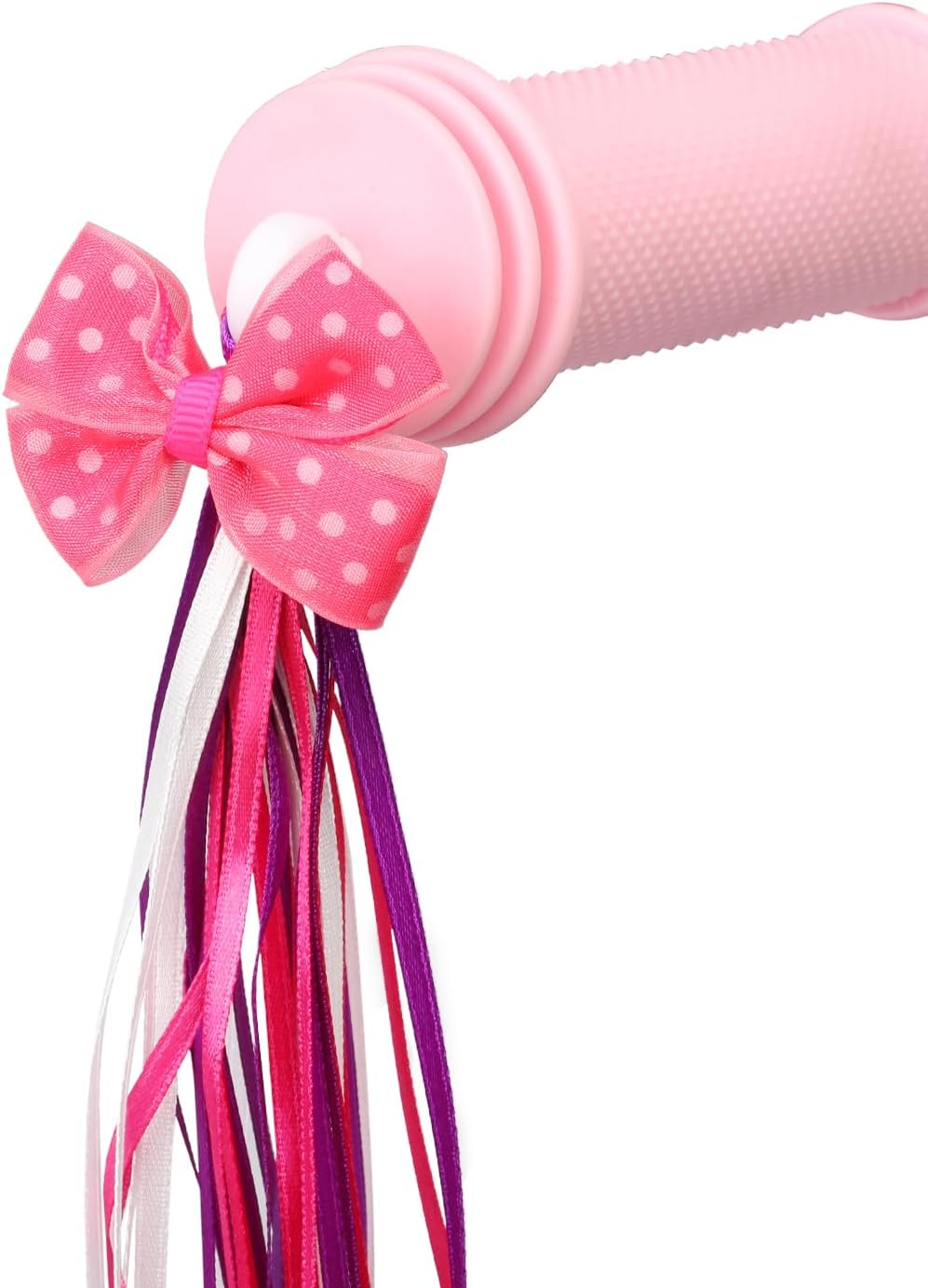 1 paquete de campanas de bicicleta rosas para niños y 1 par de serpentinas de bicicleta para niños, accesorios de bicicleta de colores, cintas de