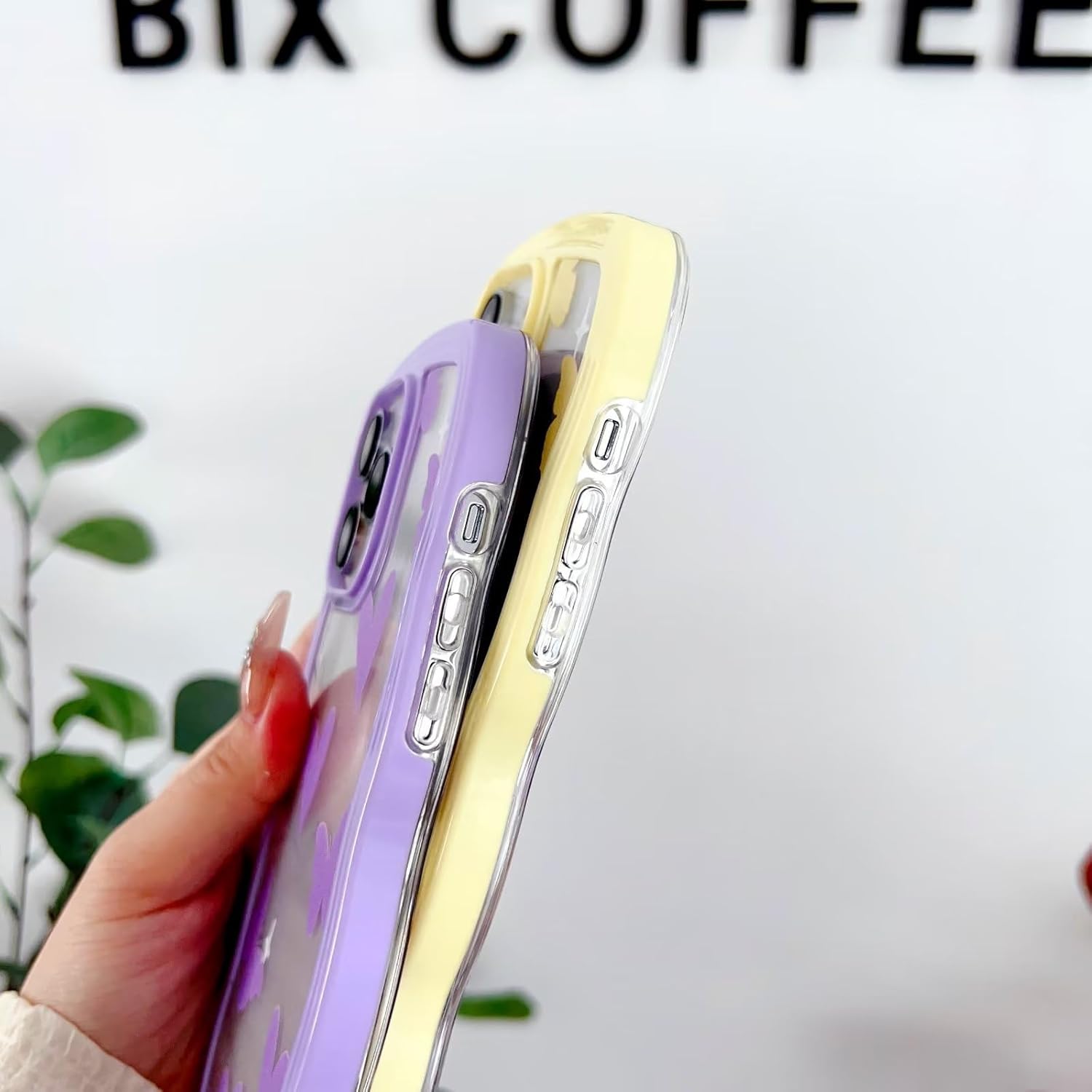Tzomsze Fundas para iPhone 11 Pro Max con forma de marco rizado y bonito patrón estético, funda delgada y suave de TPU a prueba de golpes para