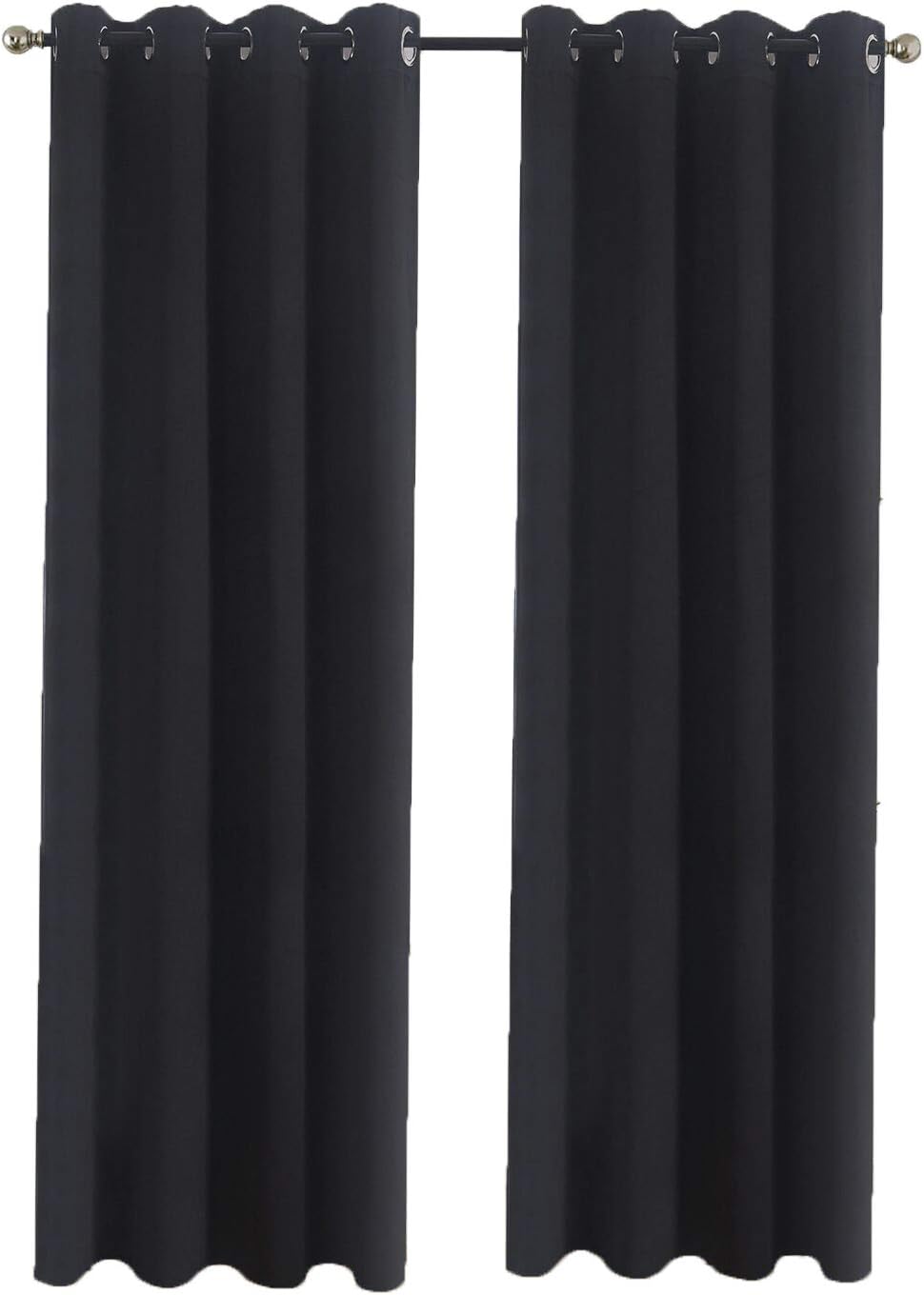 Aquazolax Cortinas opacas para ventana, cortinas opacas sólidas de 52 x 95 pulgadas, paneles de cortina con aislamiento térmico de alta calidad para