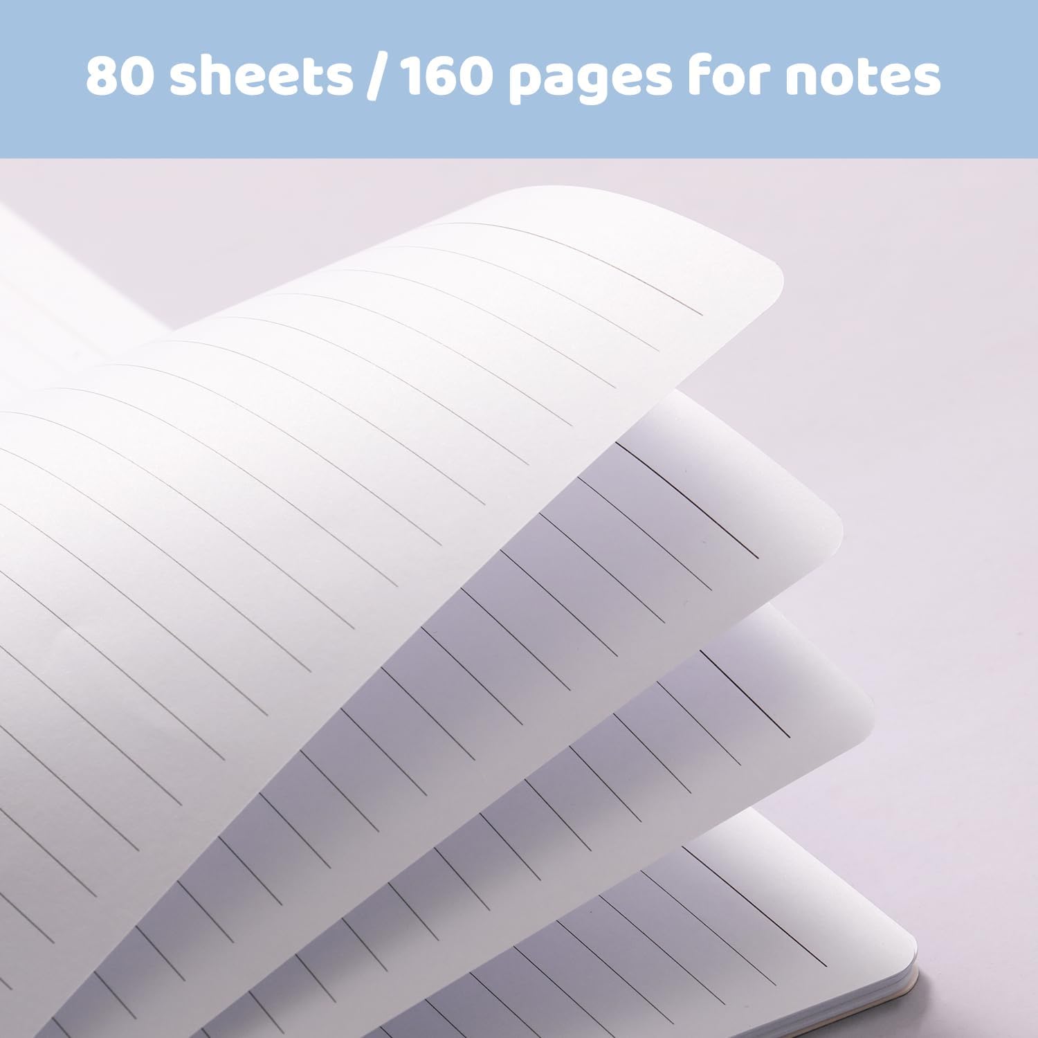 Cuaderno de espiral, paquete de 4 cuadernos de 5.6 x 8.25 pulgadas, 80 hojas160 páginas por cuaderno, diario en espiral con encuadernación de doble