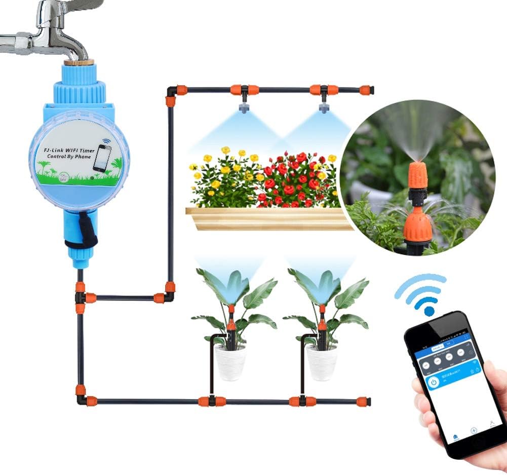 Fydun Intelligent Garden Irrigation Wate Timer Automati Controller with Phone Control Intelligent Garden Irrigation Wate for Family