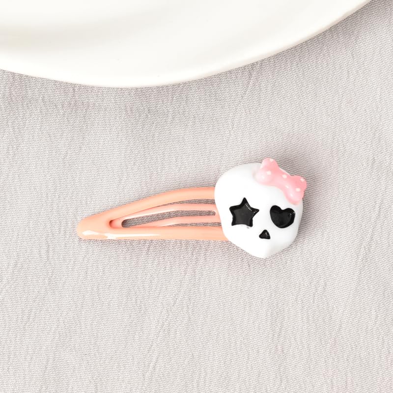 Pinzas para el cabello de color rosa para mujeres y niñas, pinzas góticas para el cabello para adolescentes y niñas, clip de pelo de Halloween para