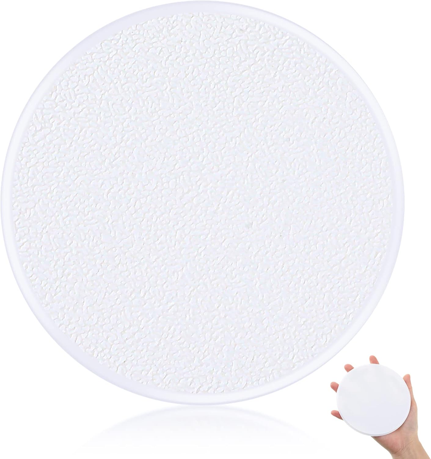 BBTO Topes de puerta protector de pared de 5 pulgadas, protector de pomos de puerta, cubierta redonda de agujero de pared, protector autoadhesivo de