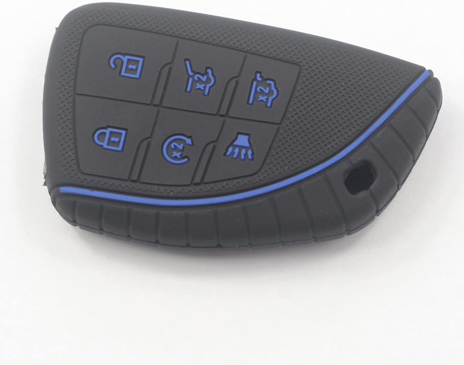 kcpros 2 fundas de silicona de goma negra con 6 botones para llavero inteligente sin llave compatible con Chevrolet Chevy Suburban Tahoe 2021 2022