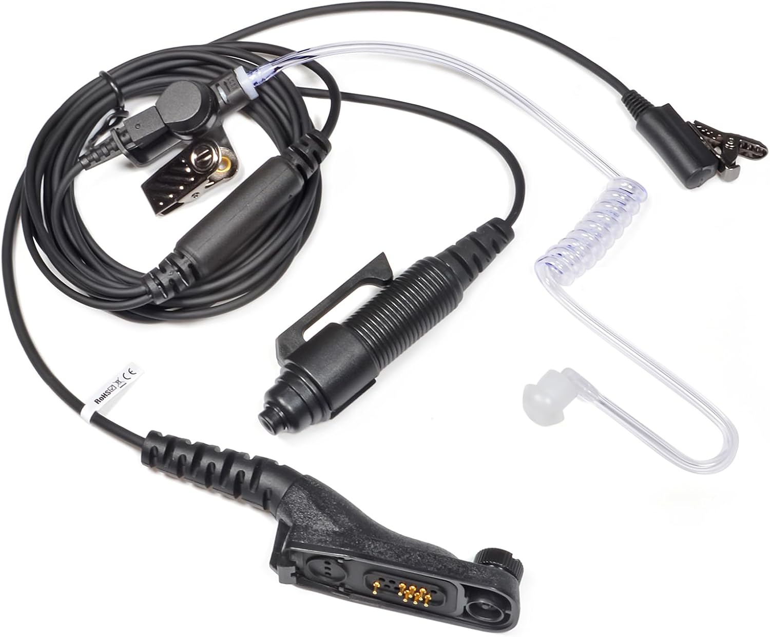 Auriculares Walkie-Talkie, tres cables de tubo acústico con PTT para radio bidireccional Motorola XPR6350 XPR6550 XPR7550 APX 4000 6000 7000 HT
