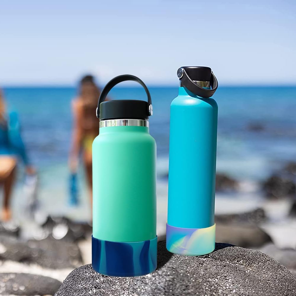 Funda protectora de silicona de 32 oz 40 onzas para botella de agua Hydro Flask, Simple Modern, Takeya, MIRA, Iron Flask y Yeti, sin BPA,
