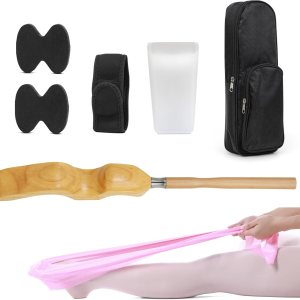 Uboway Estirador de pie de ballet, equipo de estiramiento de baile portátil con banda elástica, dos almohadillas, correa para las piernas, bolsa Uboway Estirador de pie de ballet, equipo de estiramiento de baile portátil con banda elástica, dos almohadillas, correa para las piernas, bolsa