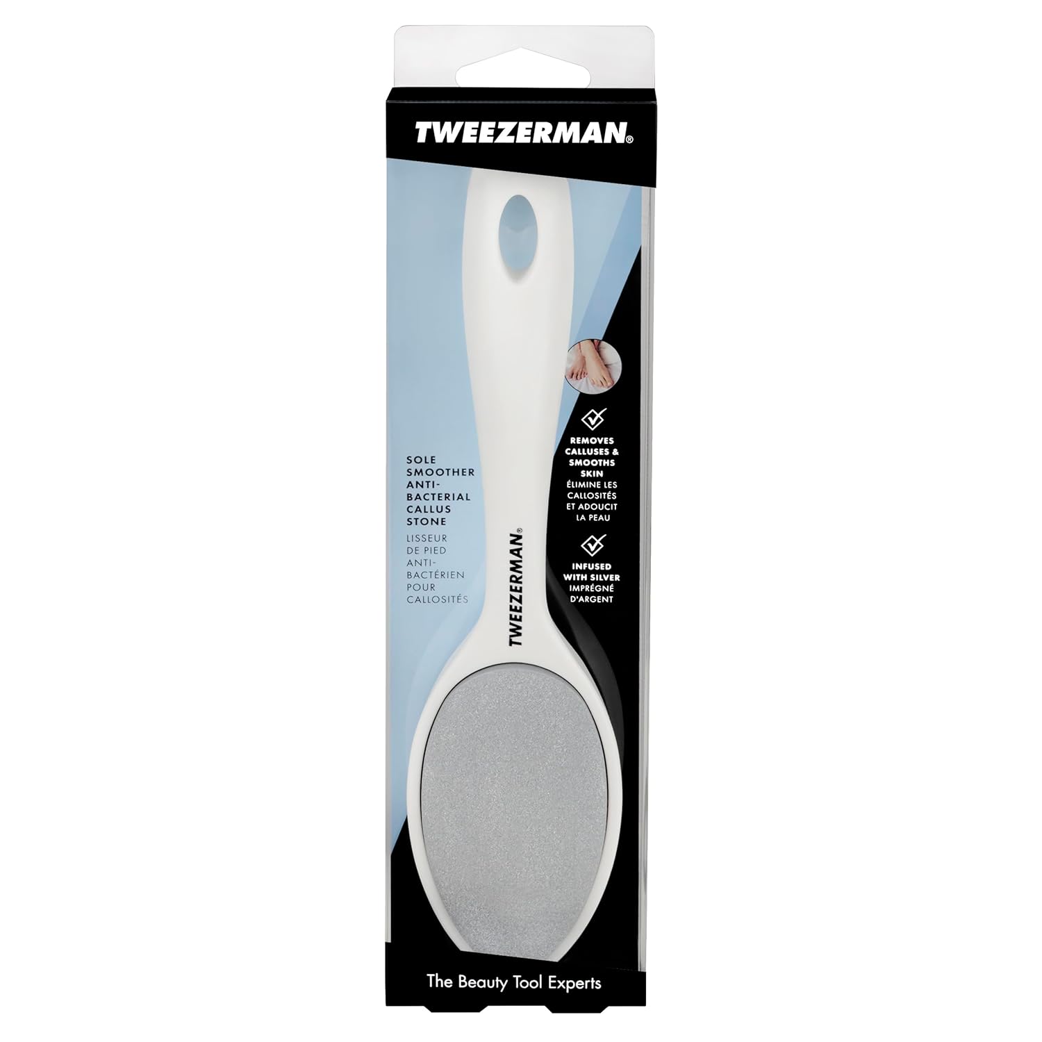Tweezerman Piedra de callo más suave, color blanco