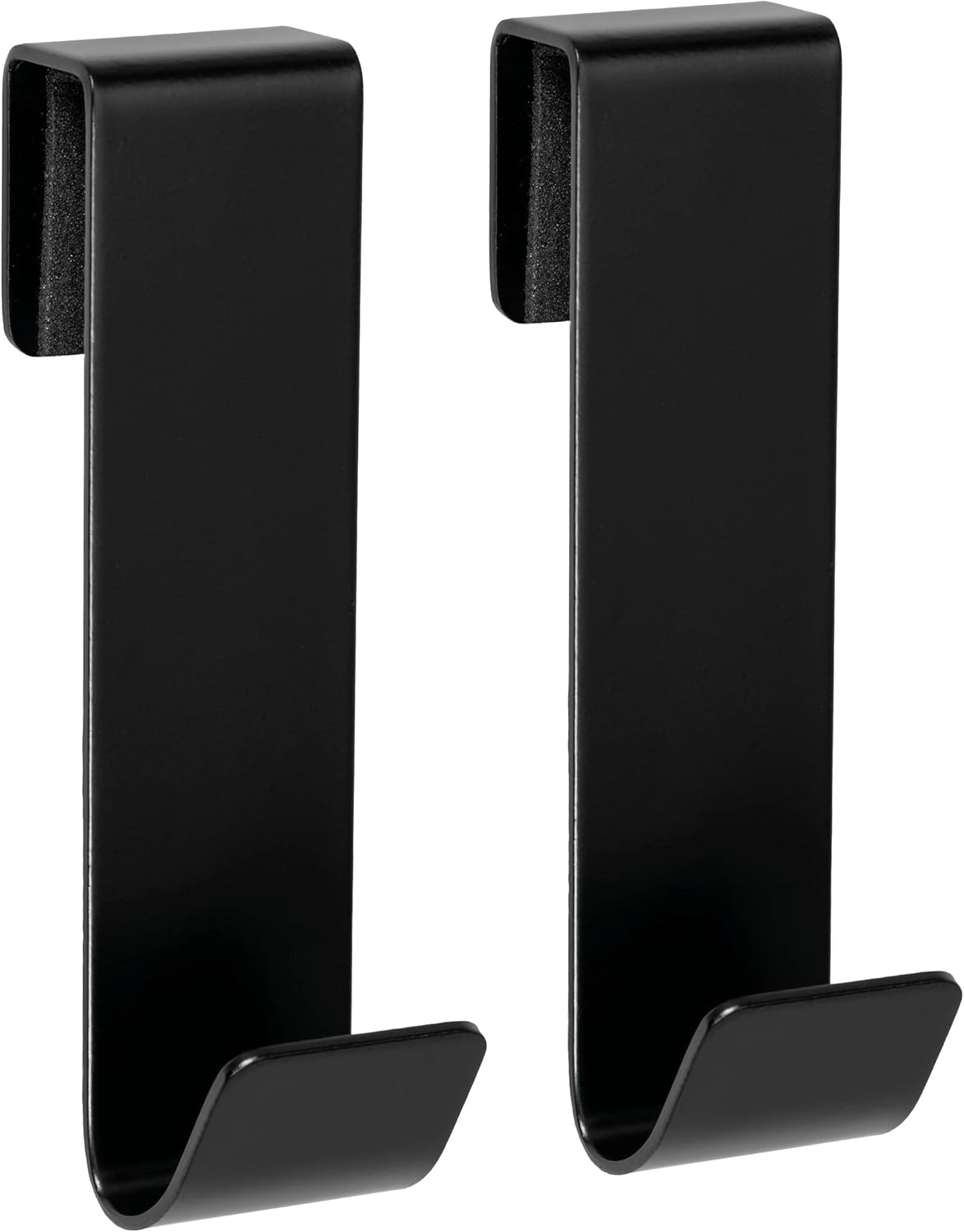 Ganchos para puerta de ducha de 3 pulgadas, color negro, paquete de 2, gancho para toalla de ducha, gancho para puerta de ducha de vidrio sin marco