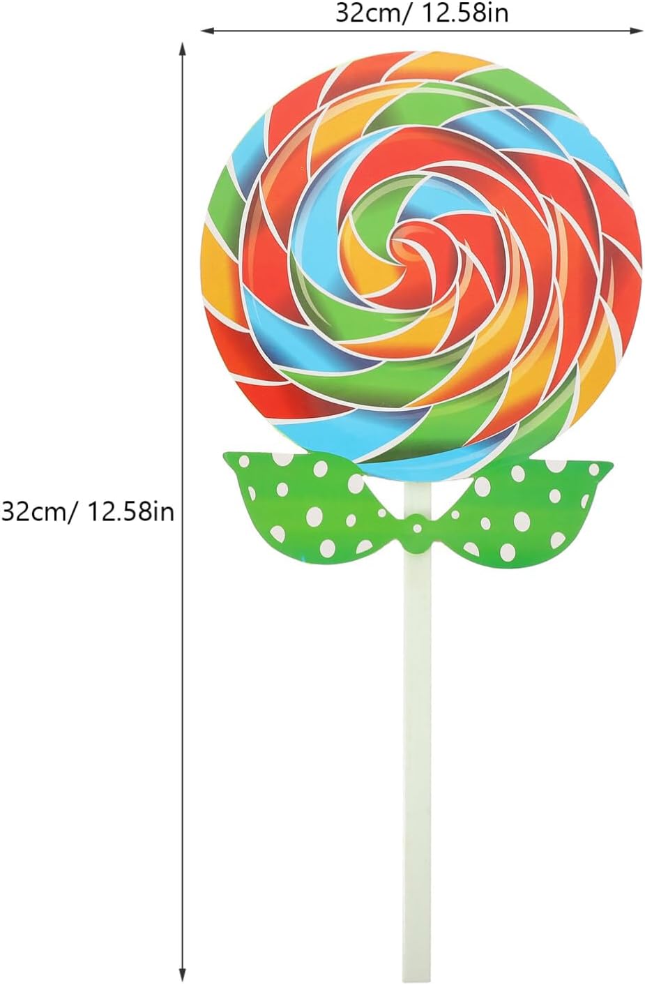 Piruleta de hadas, 2 piezas de adornos de caramelo grandes, piruleta de remolino, piruleta, comida falsa, accesorios de fotos para bodas, fiestas de