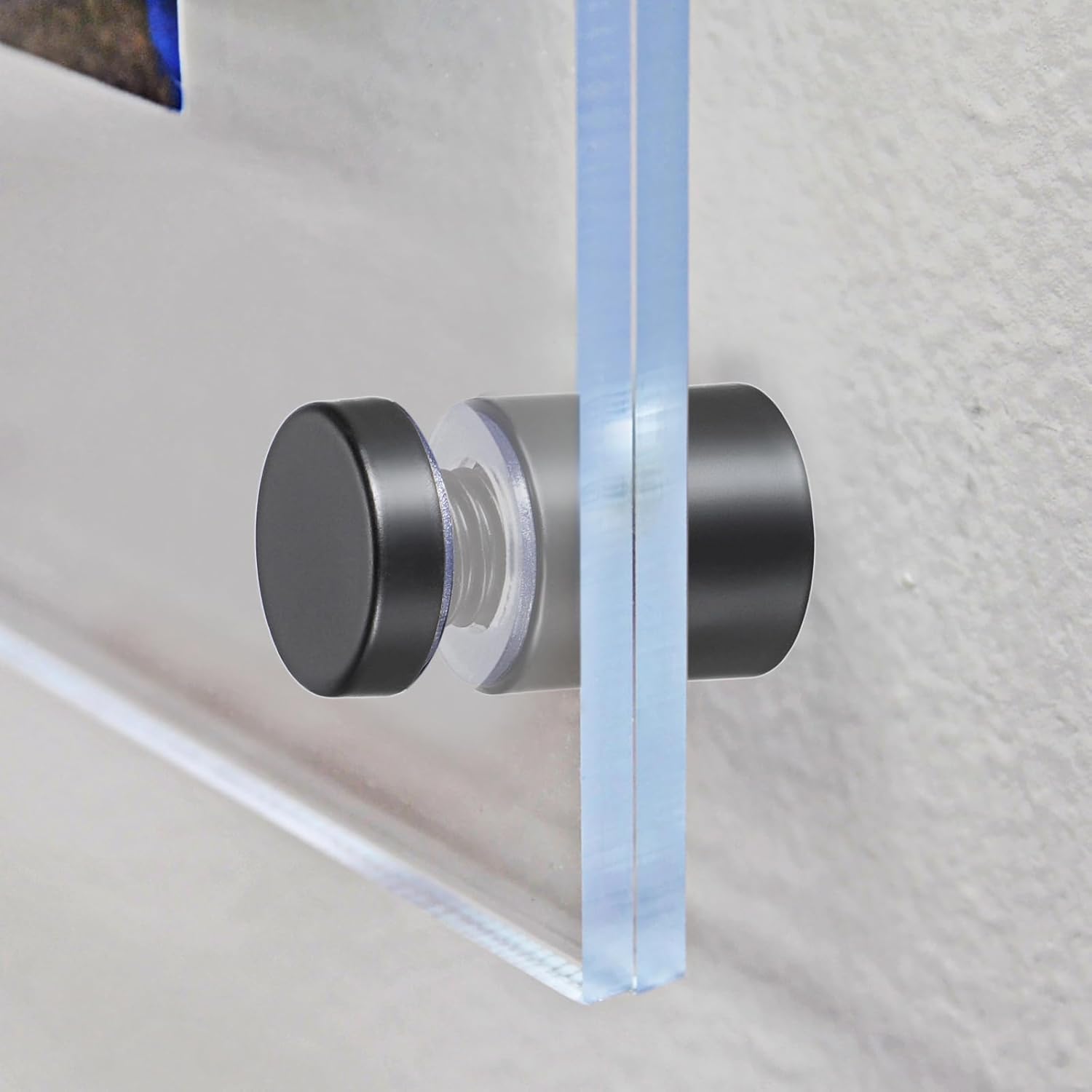 Sumnacon Paquete de 12 tornillos de separación de letreros de 34 x 1 pulgada – Acero inoxidable para montaje en pared de vidrio publicitario