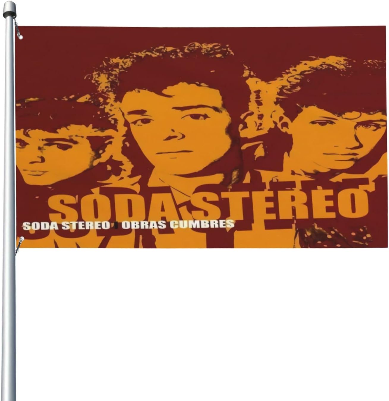 Soda Stereo Obras Cumbres Home Garden Yard Banderas de 3 x 5 pies para interiores y exteriores, banderas de otoño para decoración de pared