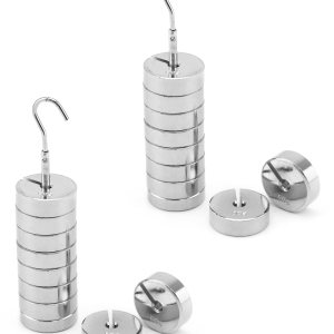 QWORK 2 juegos de pesas ranuradas, juego de 9 piezas de masa ranurada con perchas – 9 pesos (1.76 oz) – 17.64 oz QWORK 2 juegos de pesas ranuradas, juego de 9 piezas de masa ranurada con perchas – 9 pesos (1.76 oz) – 17.64 oz