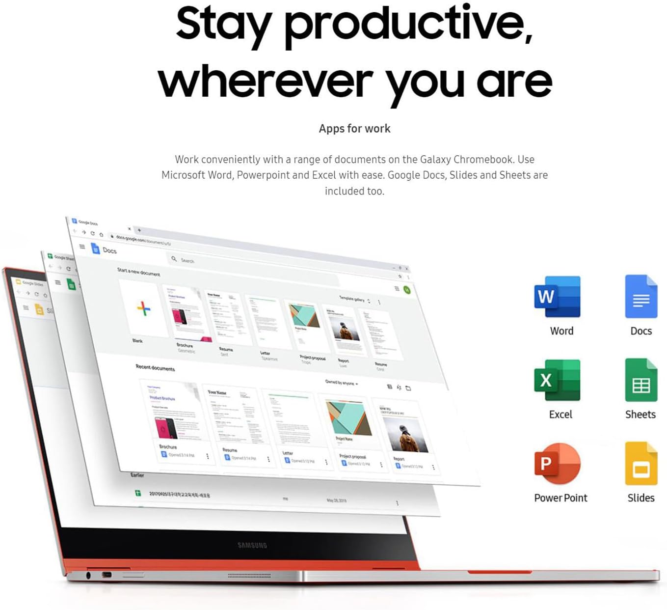 Samsung Chromebook – Laptop con pantalla táctil con bolígrafo, pantalla AMOLED UHD de 13.3, Intel i5-10210U, teclado retroiluminado, Wi-Fi