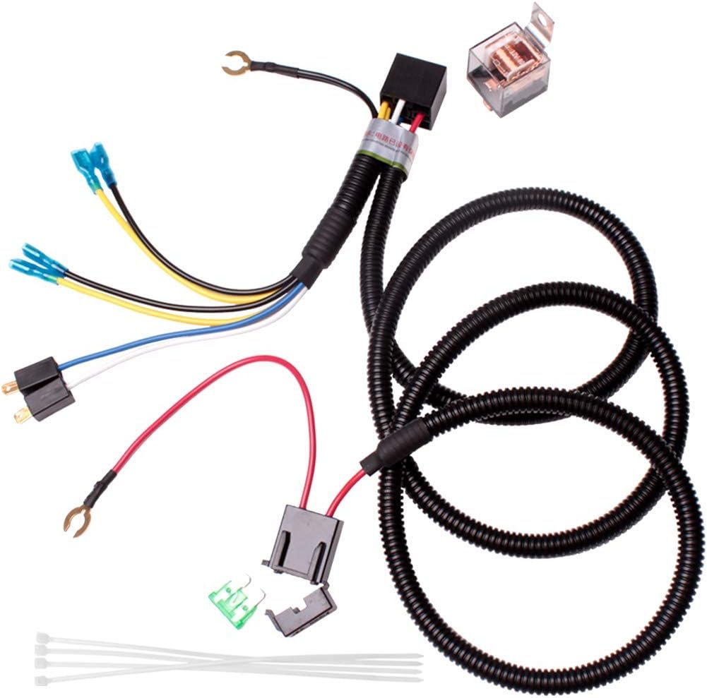 FARBIN Bocina de coche de 12 V de tono altobajo con arnés de relé, bocina eléctrica impermeable para camión, bocina de 12 V, motocicleta (bocina