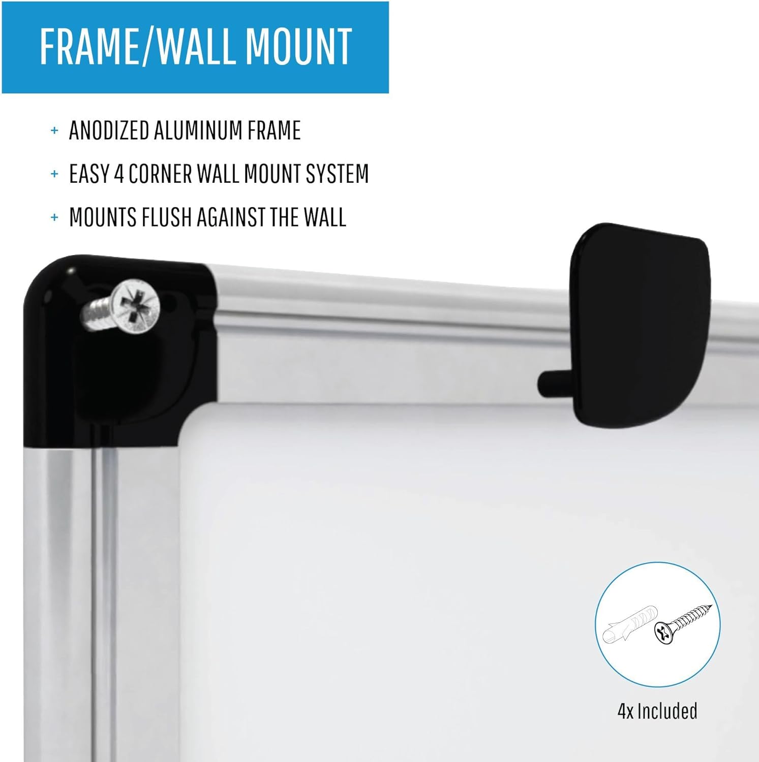 MasterVision Maya Series – Tablero de anuncios de corcho de borrado en seco, para montaje en pared, corcho autorreparable, 18 x 24 pulgadas, marco