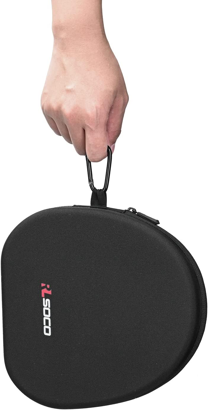 RLSOCO Funda rígida para auriculares inalámbricos Apple AirPods Max, bolsa de almacenamiento portátil para auriculares Bluetooth de viaje (negro)