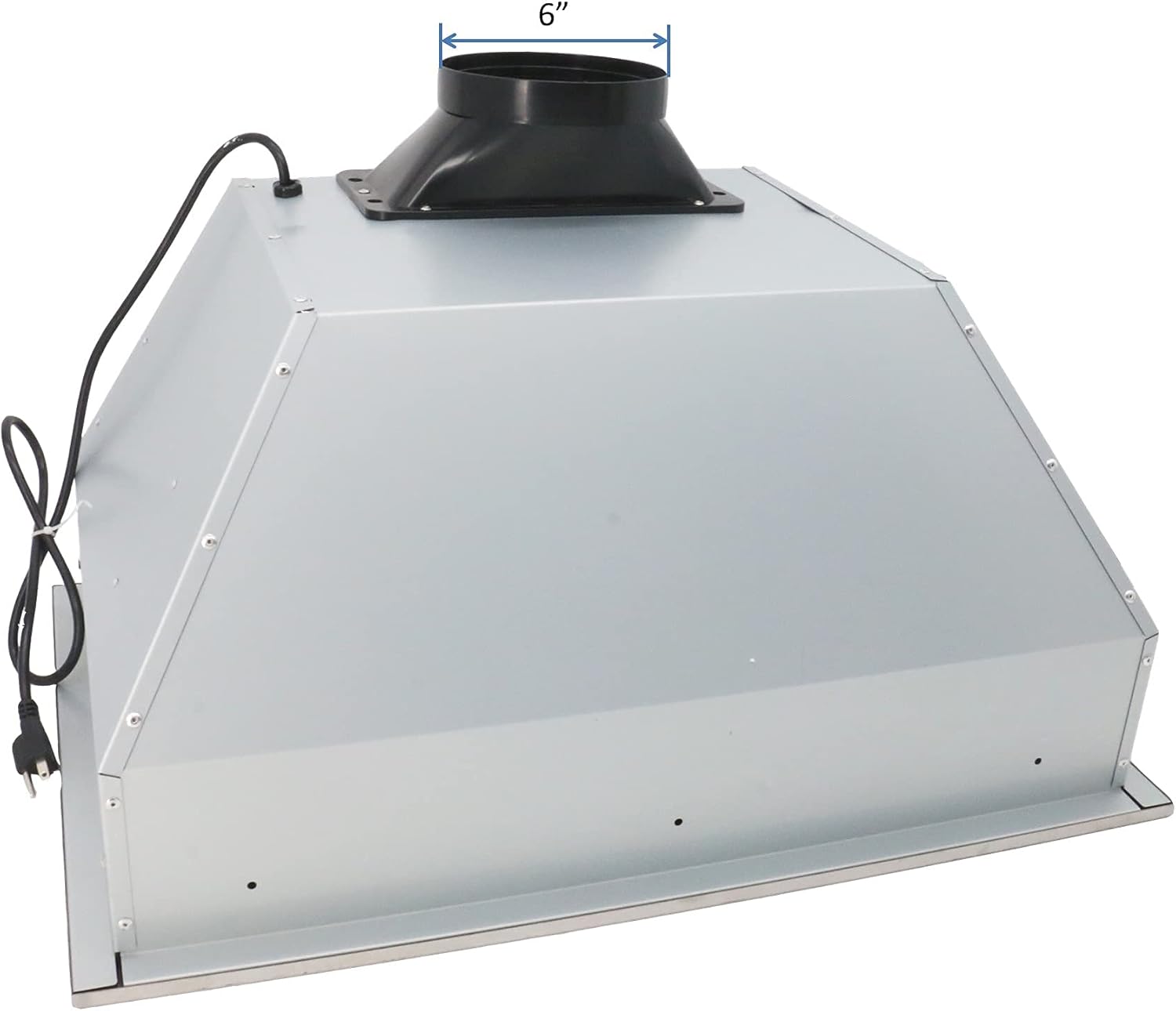 Awoco RH-BQ-X36 – Campana extractora de acero inoxidable integrada con conducto de profundidad de 18.5 pulgadas, 4 velocidades, 700 CFM, luces LED,
