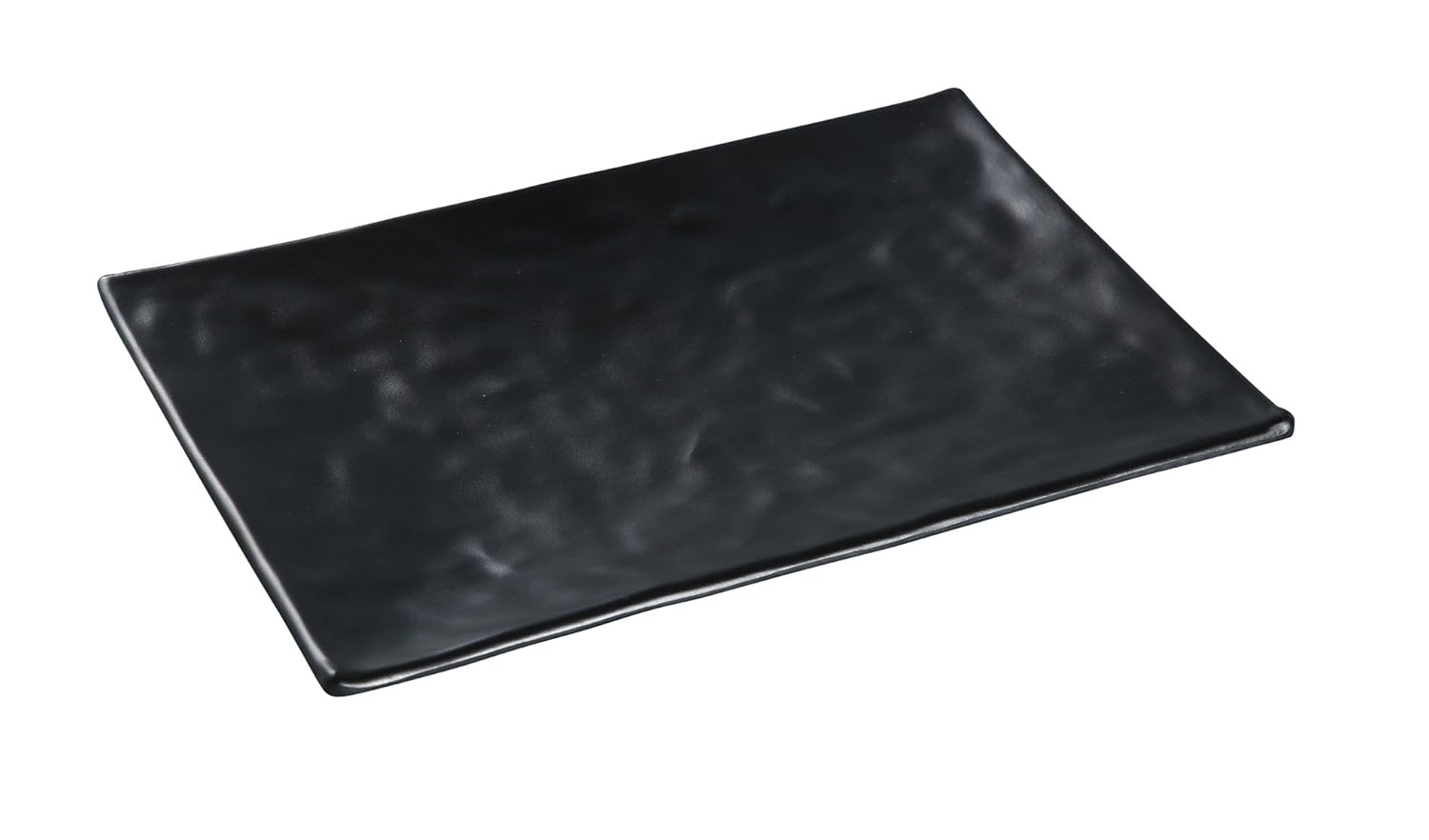 Yanco BP-2016 Black Pearl-1 – Plato rectangular, 10.25 pulgadas de ancho, 16 pulgadas de largo, melamina, color negro con acabado mate, paquete de 12