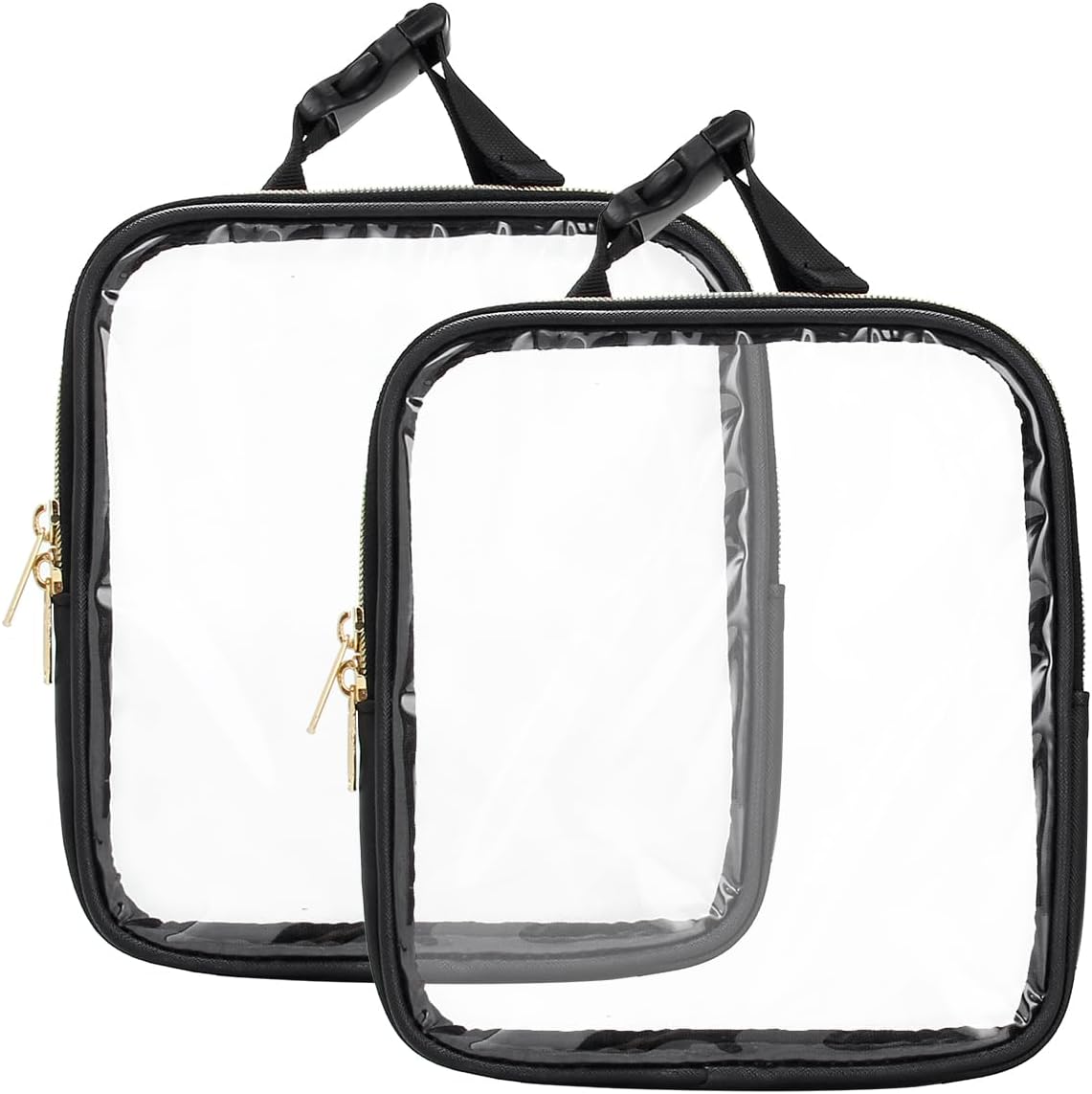 Relavel Bolsa de aseo aprobada por la Tsa, bolsa de maquillaje transparente, bolsa de viaje para artículos de tocador con cremallera, bolsa pequeña