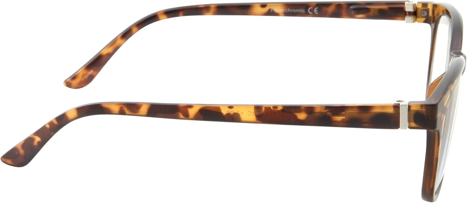 Gafas de lectura fotocromáticas para mujer  Lente de transición ojo de gato  Lectores claros se convierte en gafas de sol en el sol  UV400
