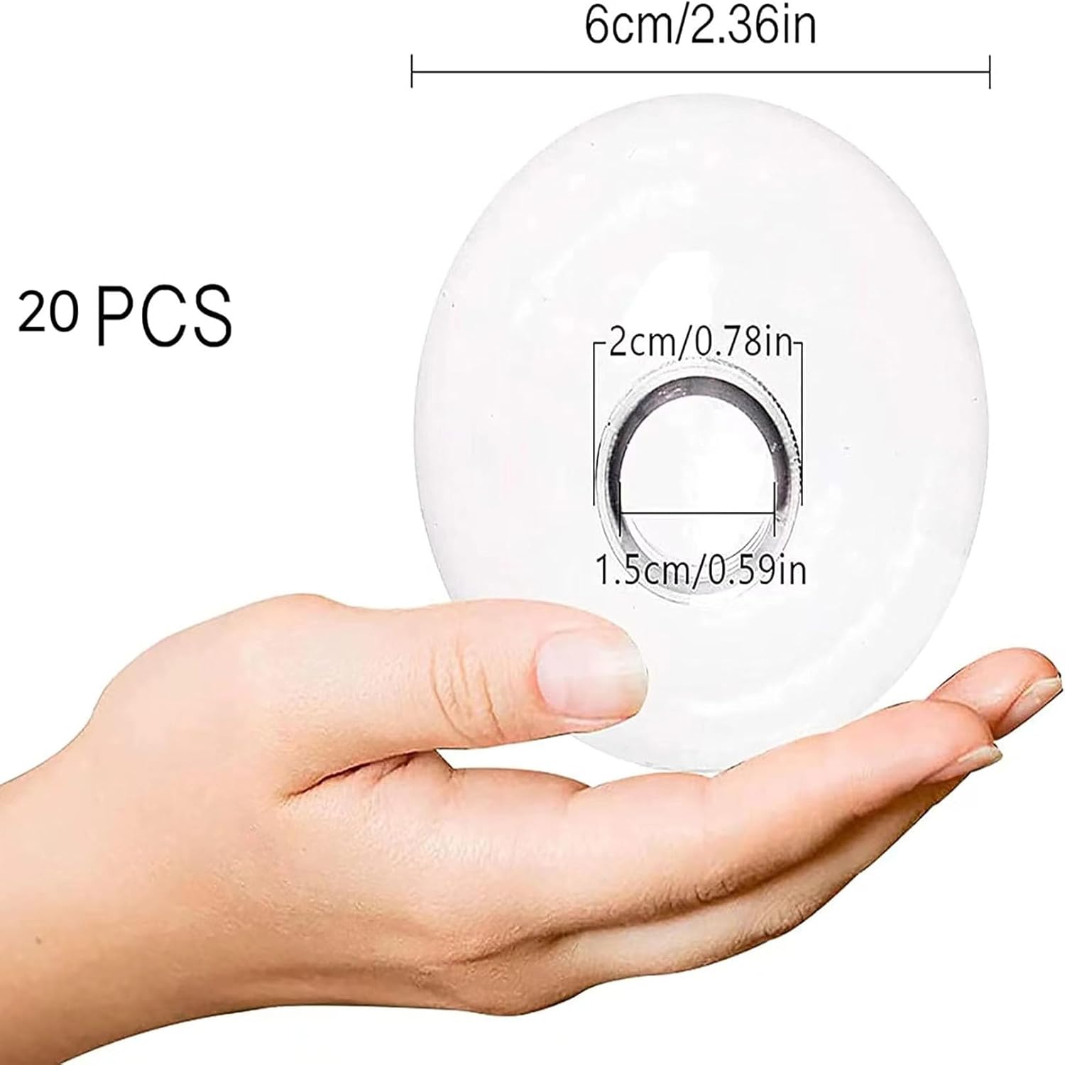 20 bolas decorativas transparentes desmontables para proyectos de manualidades, 2.36 pulgadas, plástico transparente recargable, Navidad, boda,