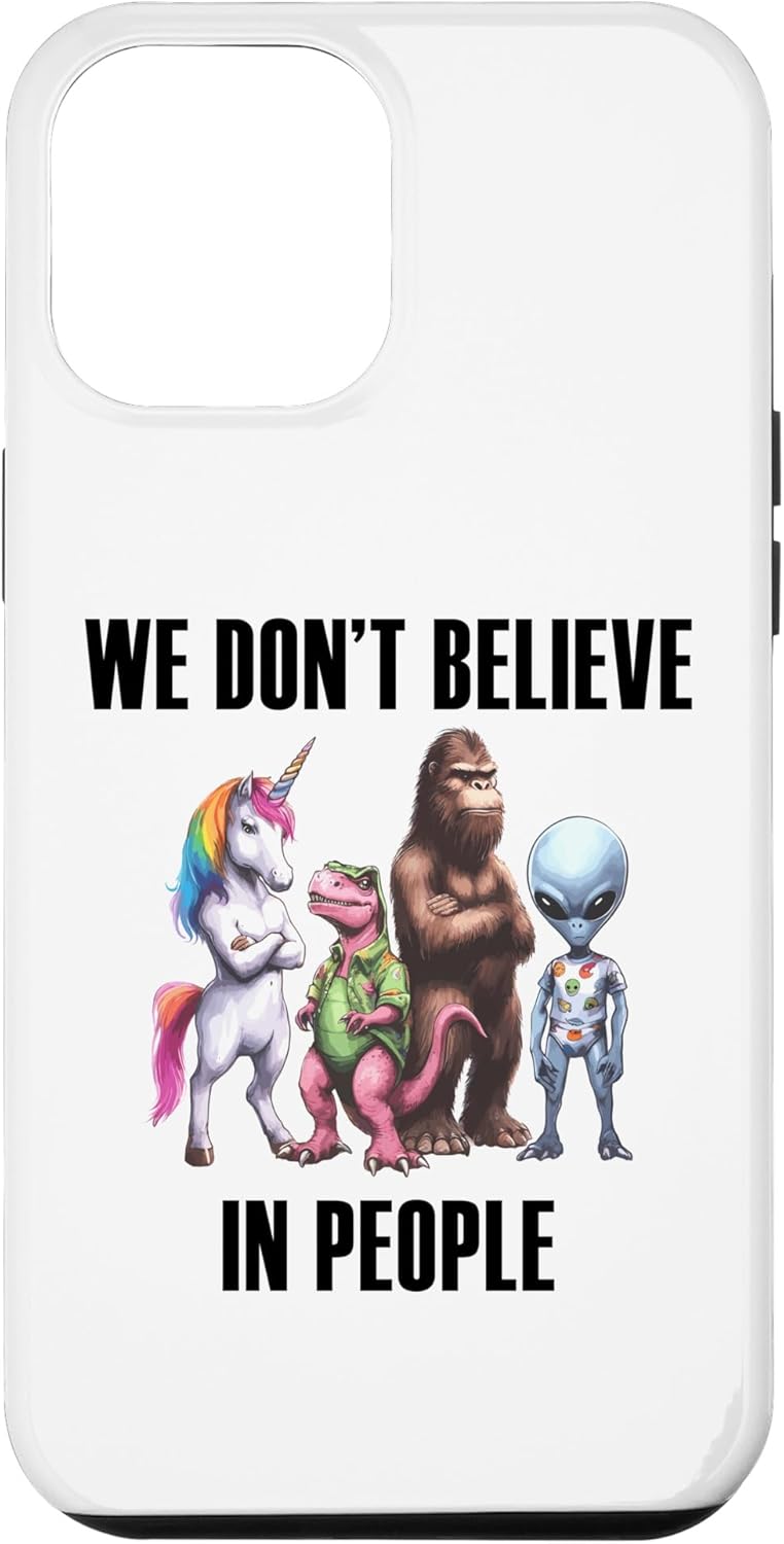 Funda para iPhone 14 Pro Max Unicornio Bigfoot Dinosaurio Alien Misteriosos Seres Legendarios