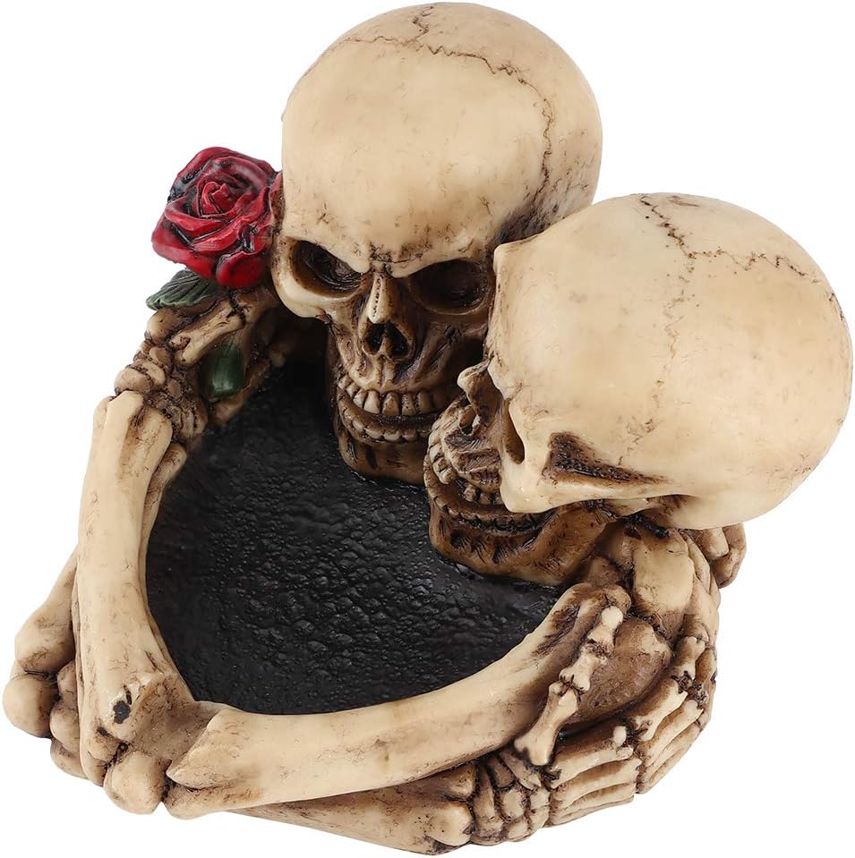 Cenicero para fumar, cenicero de figura en forma de esqueleto, cenicero compuesto de moda hermoso cenicero para hombre para decoraciones geniales de