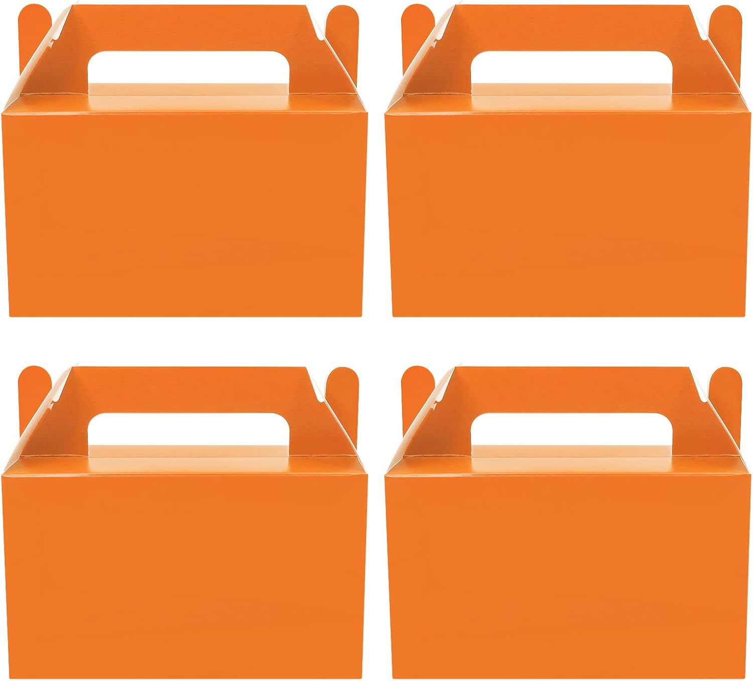 Oletx 12 cajas de regalo a dos aguas naranjas, caja pequeña de regalo de fiesta de 5.9 pulgadas, caja de golosinas, caja de dulces de galletas para