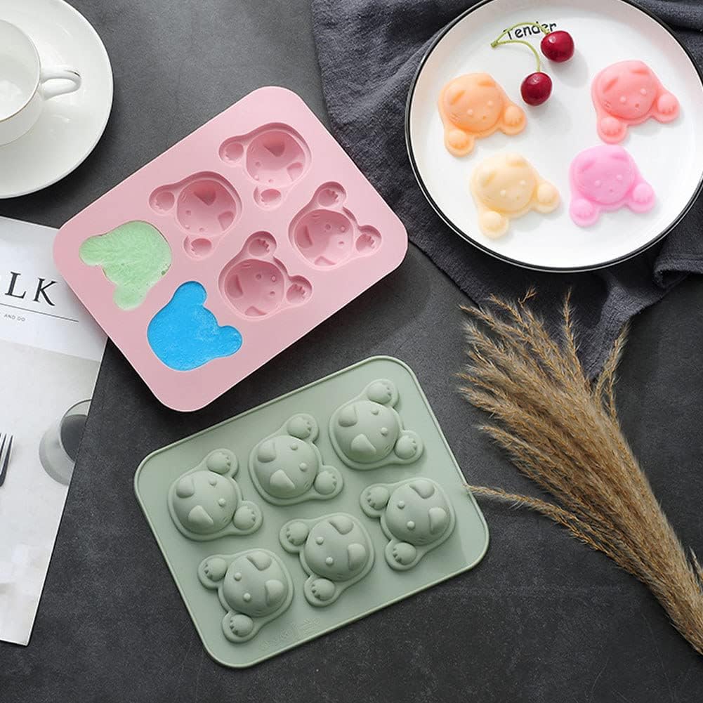 Molde de silicona para cubitos de hielo con forma de gato, 4 piezas de molde para hacer dulces para gatos, moldes novedosos de silicona para gatos,
