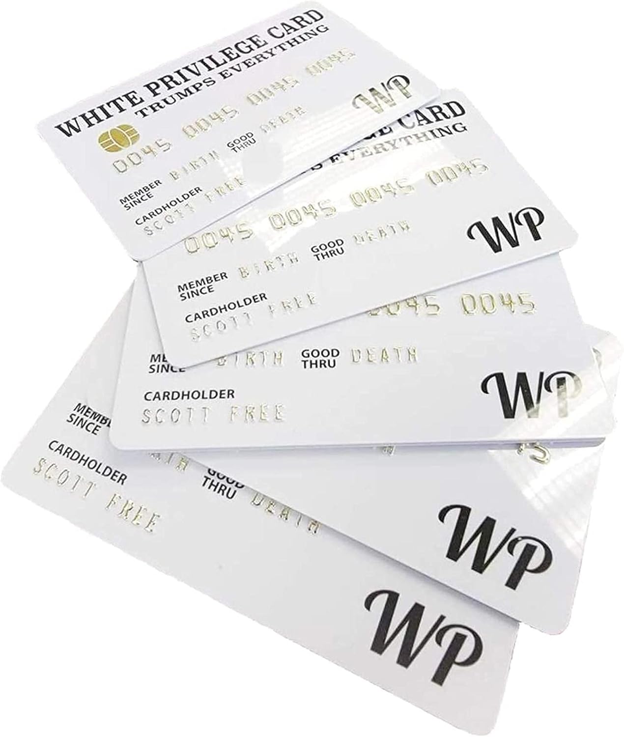 Tarjetas de crédito falsas tarjetas de visita blancas de PVC 3D, regalos de cumpleaños para hombres y mujeres, tarjeta de regalo divertida para