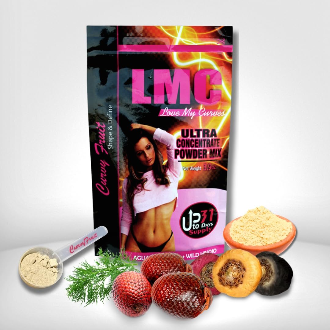 Curvy Fruit LMC Ultra trasero más grande, pecho más lleno y caderas más anchas con Aguaje + Maca 3 + Hinojo salvaje – 1 mes de suministro – 3.9 oz