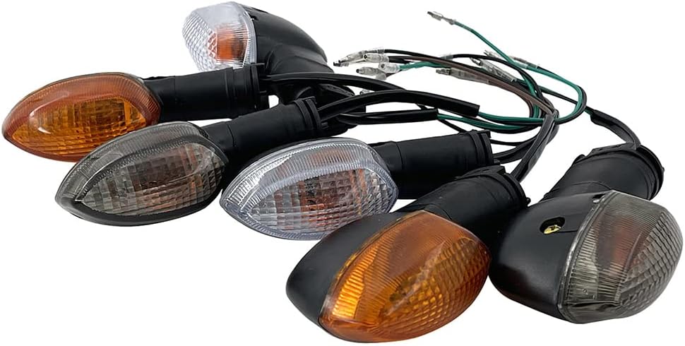 Indicadores de giro para motocicleta, luz ámbar, lámpara intermitente LED para motocicleta, compatible con Yamaha FZ1 FZ6 FZ1000 FZ600 R6 R1, lente