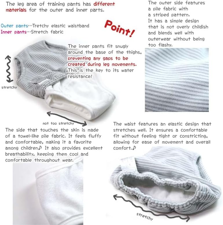 3 capas, tipo fácil de secar Pantalones de entrenamiento esponjosos. Estilo de pila 3D sin fugas. Rosa hada 39.4 pulgadas (39.4 in) 35.2 libras