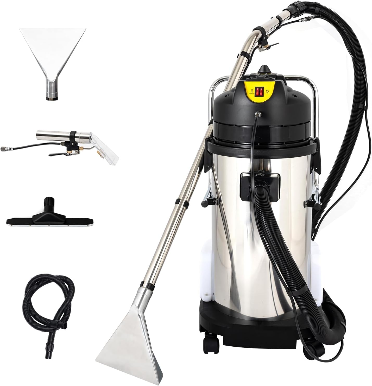Máquina de limpieza comercial de alfombras, 1000 W, 110 V, 40 L11 galón, profesional, comercial, 3 en 1, limpiador de cepillo de piso, extractor de