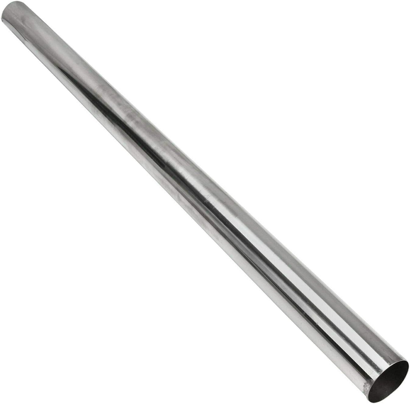 Tubo recto de 2.5 pulgadas de acero inoxidable T304 tubería de 48 pulgadas de largo 2.5 pulgadas de diámetro exterior tubo de escape DIY, paquete de