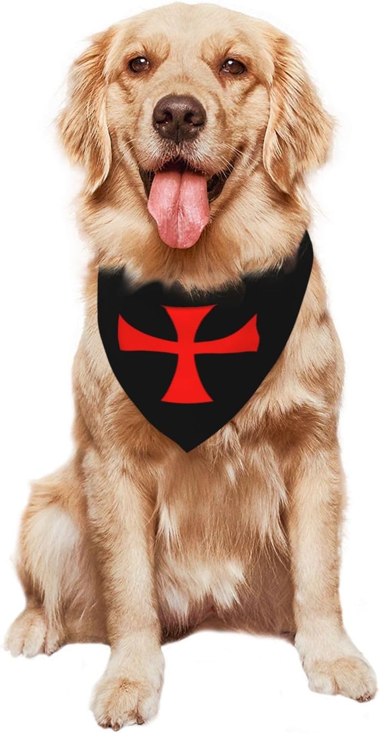 Symbol of The Knights Templar – Pañuelo para perro, bandana para mascotas, baberos para mascotas