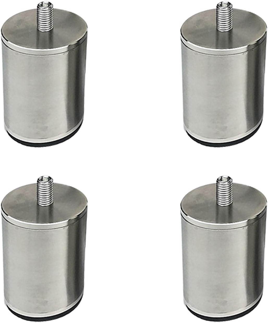 Varilla roscada M10 de acero inoxidable cepillado sólido para muebles, patas de sofá de metal, patas de cama, patas de gabinete de cocina, baño,