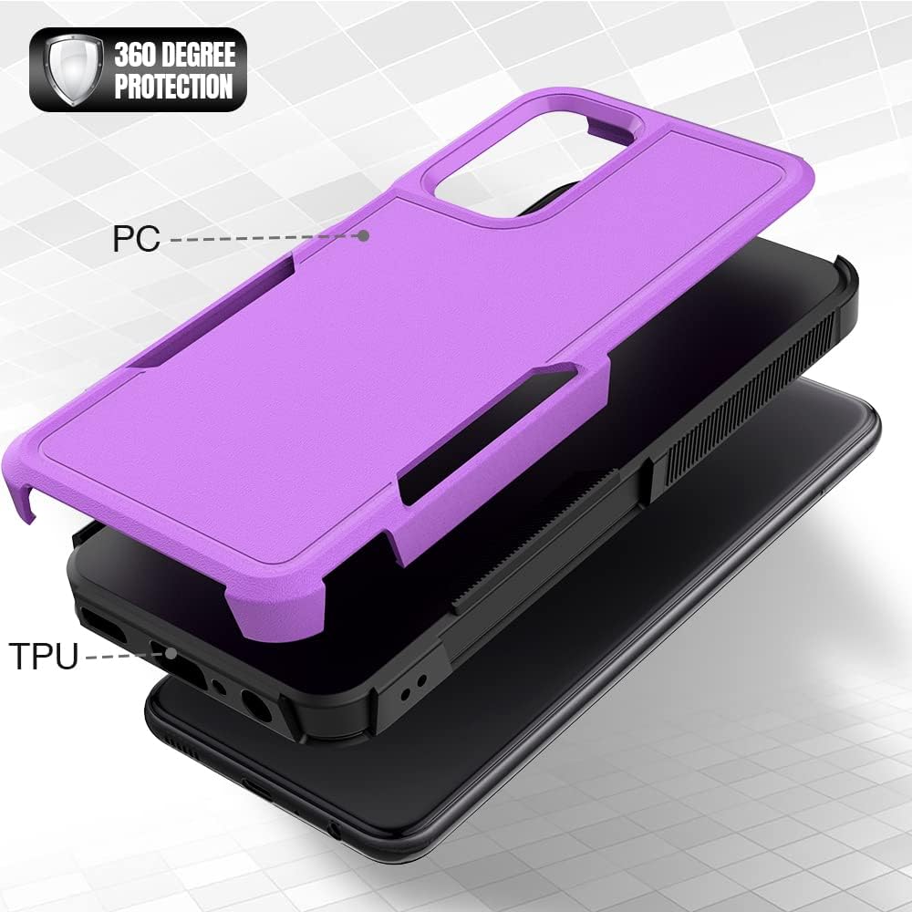 Jeylly Funda para Samsung Galaxy A23 4G5G (2022), protección contra caídas de grado militar, antideslizante, mate, policarbonato duro, TPU suave, a