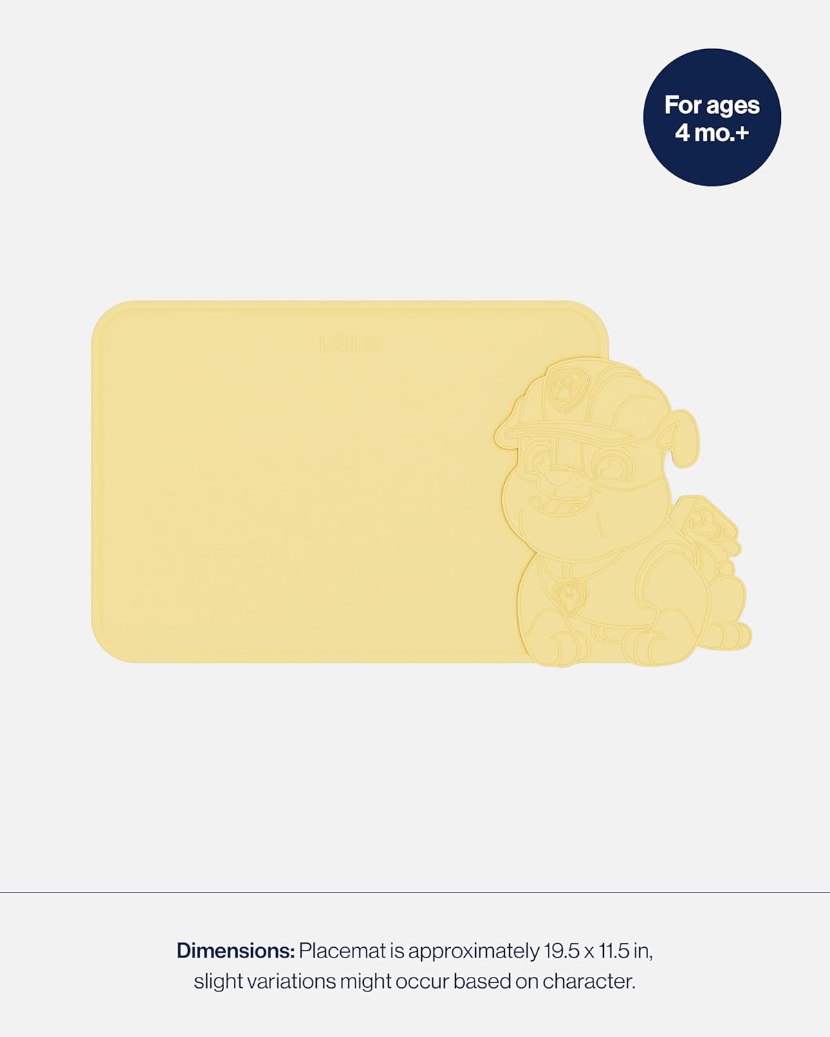 Lalo PAW Patrol – Mantel individual de silicona para niños pequeños y bebés, mantel individual antideslizante para restaurantes y mesas de comedor,