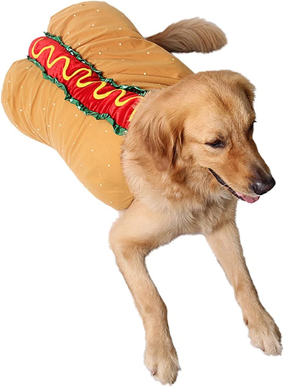 Disfraz de perros y cachorros, ropa de cosplay, disfraz de hamburguesa para fiesta de Halloween para decoración de mascotas, ropa de hamburguesa,