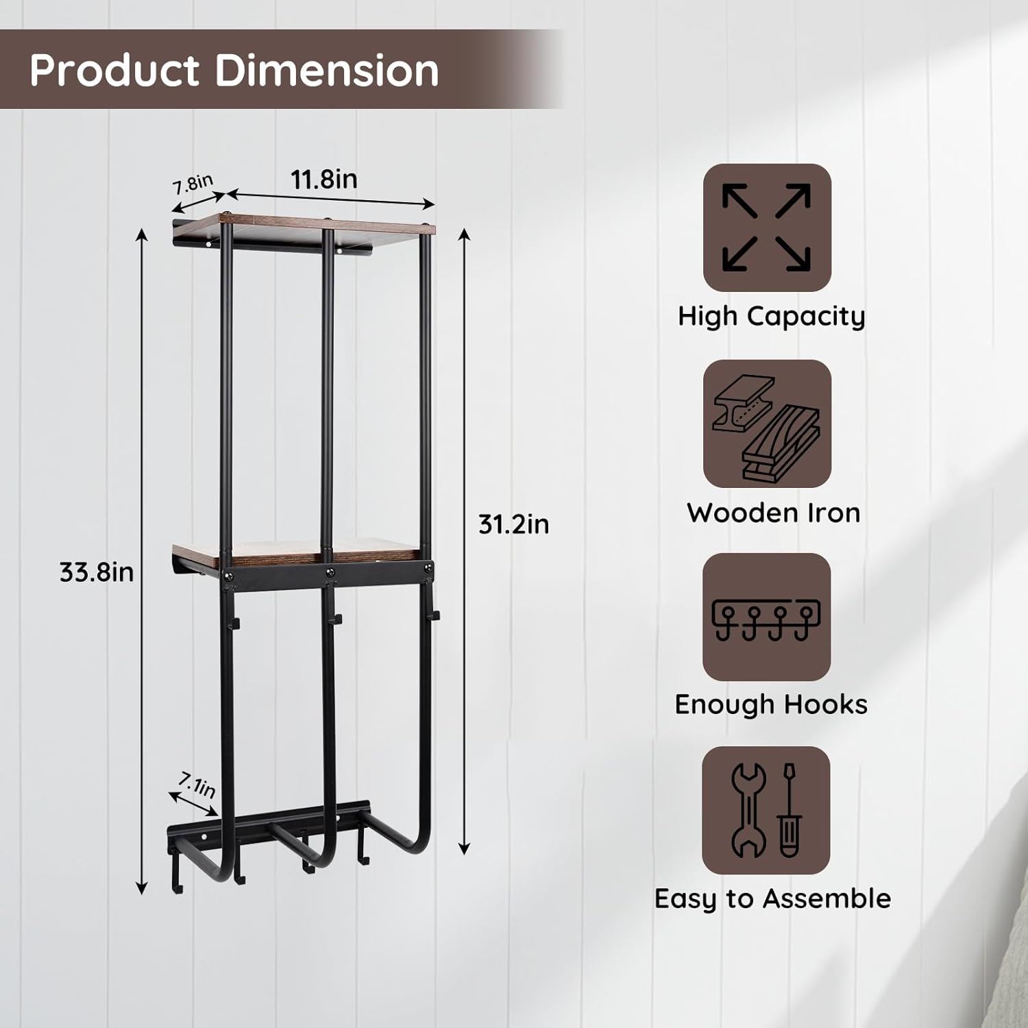 Estante de almacenamiento de pared para silla de campamento para garaje, soporte para silla de campamento, organizador de silla de césped de pared,