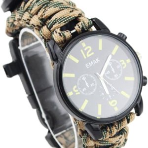Pulsera de supervivencia para deportes al aire libre, 7 núcleos Paracord Mountaineer Noctilucente, reloj de emergencia pulsera de primeros auxilios, Pulsera de supervivencia para deportes al aire libre, 7 núcleos Paracord Mountaineer Noctilucente, reloj de emergencia pulsera de primeros auxilios,