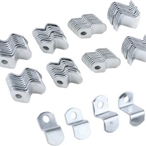 80 clips de lona desplazados de metal, clips de marco de fotos, abrazaderas de espejo para pintura de cuadros, pizarra, con tornillos (20 piezas de 80 clips de lona desplazados de metal, clips de marco de fotos, abrazaderas de espejo para pintura de cuadros, pizarra, con tornillos (20 piezas de