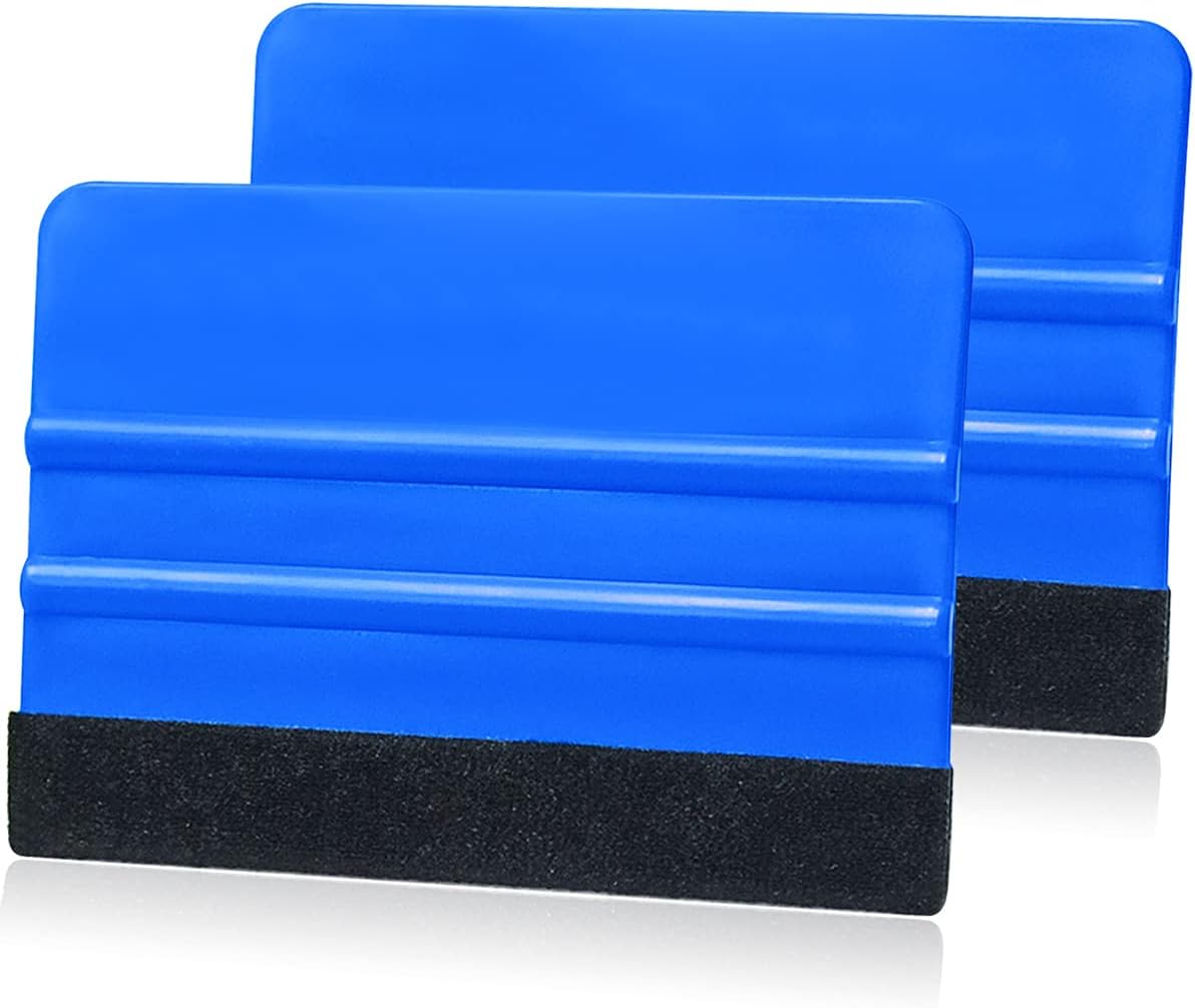Herramienta de alisado de papel tapiz de 2 piezas, herramienta de película de fieltro de vinilo para vehículos, herramienta de película para