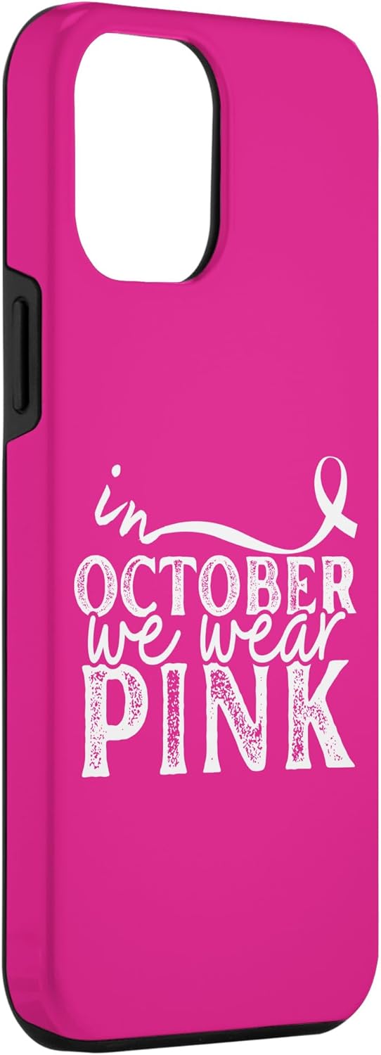 iPhone 13 Pro Max En octubre llevamos funda gráfica rosa para concientización sobre el cáncer de mama