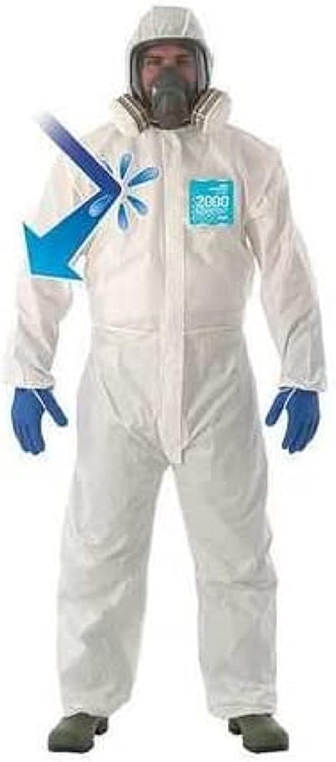 Trajes de materiales peligrosos con capucha, desechables, resistentes a los productos químicos, elásticos, unisex, para adultos, industrial, 8