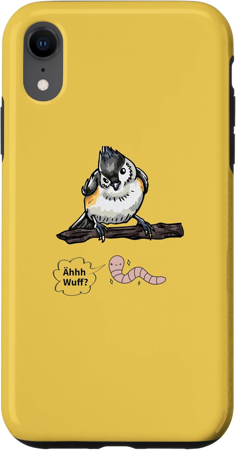 iPhone XR Vogel und Wurm Äh Wuff Funny Animal Motifs Bird Gifts Case